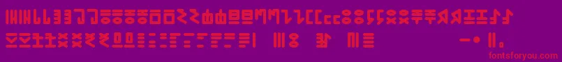 GENР RICA PRIMITIVA 01 Font – Red Fonts on Purple Background